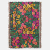 Abstract Boho Bloemstuk Cosmos Vlinders Dekens Deken (Voorkant Verticaal)