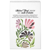 Abstract Boho Botanical Nature 2026 12-month Kalender (Hoes)