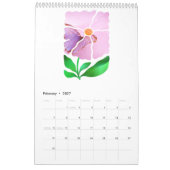 Abstract Boho Botanisch Natuur 2026 12-maanden Kalender (Feb 2027)