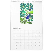 Abstract Boho Botanisch Natuur 2026 12-maanden Kalender (Jan 2027)