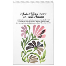 Abstract Boho Botanisch Natuur 2026 12-maanden