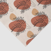 Abstract Boho Branch Plant Art Décor Neutral Tissuepapier (Detail)