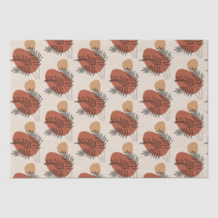 Abstract Boho Branch Plant Art Décor Neutral Tissuepapier