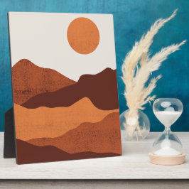 Abstract Boho Chic woestijnberglandschap Fotoplaat