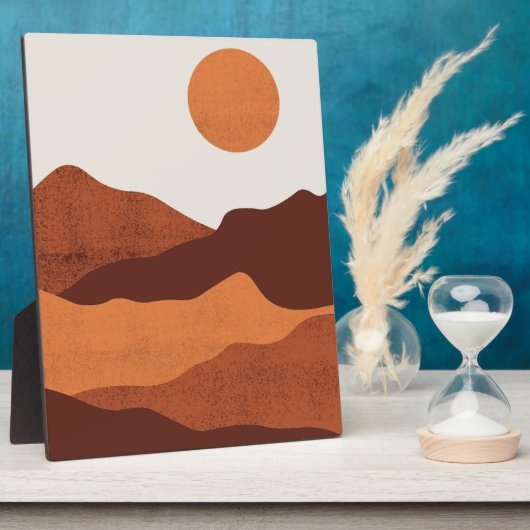 Abstract Boho Chic woestijnberglandschap Fotoplaat (Zijkant)