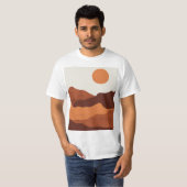 Abstract Boho Chic woestijnberglandschap T-shirt (Voorkant volledig)