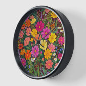 Abstract Boho Cosmos Bloemen Kunst Klokken (Hoek)