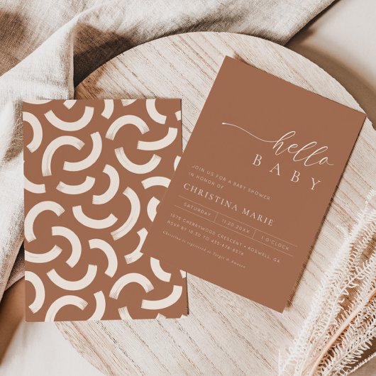 Abstract Boho Genderneutraal Baby shower Kaart