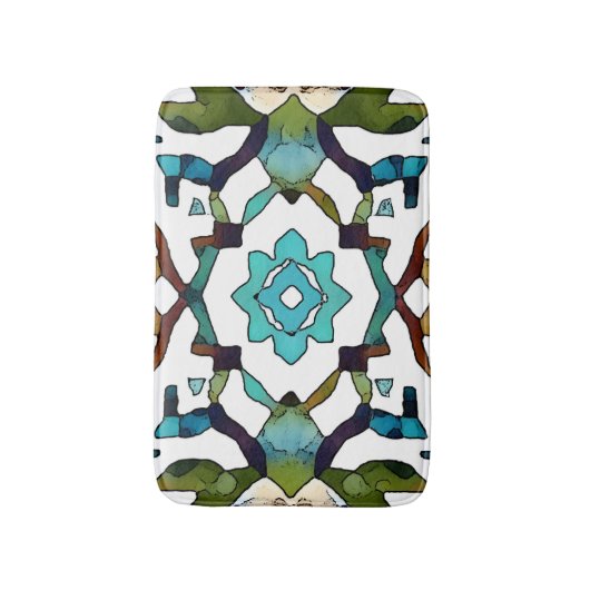 Abstract Boho geometrisch ontwerp 304 Badmat (Voorkant Verticaal)