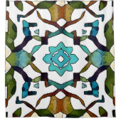 Abstract Boho geometrisch ontwerp 304 Douchegordijn (Voorkant)