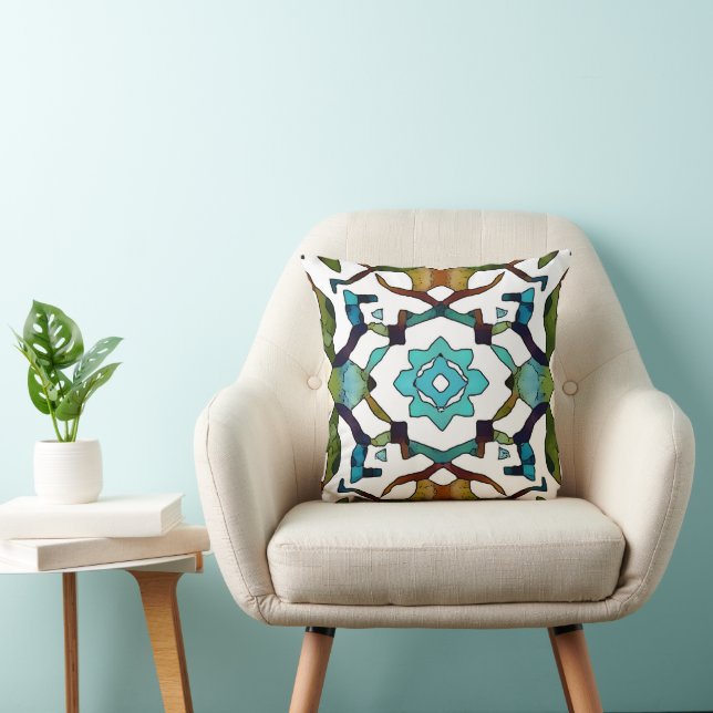 Abstract Boho geometrisch ontwerp 304 Kussen (Stoel)