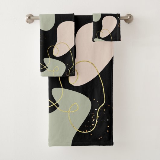 Abstract Boho geometrisch organisch vormpatroon Bad Handdoek (Insitu)