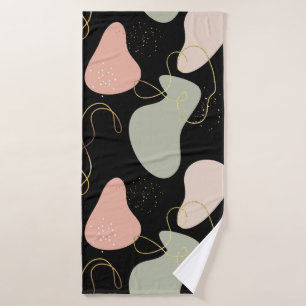 Abstract Boho geometrisch organisch vormpatroon Bad Handdoek
