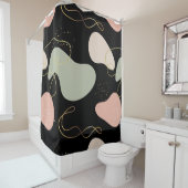 Abstract Boho geometrisch organisch vormpatroon Douchegordijn (In situ)
