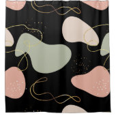 Abstract Boho geometrisch organisch vormpatroon Douchegordijn (Voorkant)