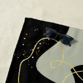 Abstract Boho geometrisch organisch vormpatroon Strandlaken (In situ)