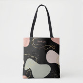 Abstract Boho geometrisch organisch vormpatroon Tote Bag (Voorkant)