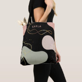 Abstract Boho geometrisch organisch vormpatroon Tote Bag (Dichtbij)
