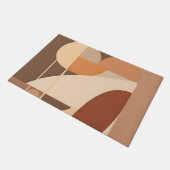 Abstract Boho Geometrisch Terracotta Modern Deurmat (Schuin)