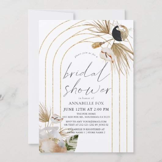 Abstract Boho Gold Arches Vrijgezellenfeest Kaart (Voorkant)