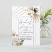 Abstract Boho Gold Arches Vrijgezellenfeest Kaart (Staand voorkant)