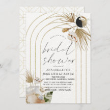 Abstract Boho Gold Arches Vrijgezellenfeest