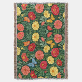 Abstract Boho Marigold Vlinders Dekens Deken (Voorkant Verticaal)