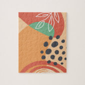 Abstract boho ontwerp, organische moderne kunst legpuzzel (Verticaal)