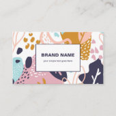 Abstract Boho Patroon Hand getrokken Retro Kleurri Visitekaartje (Voorkant)