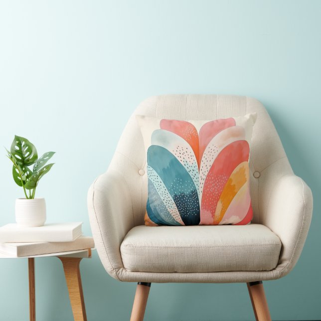 Abstract Boho Patroon Kleurrijk  Kussen (Stoel)