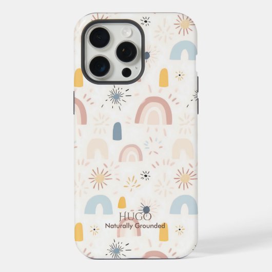 Abstract Boho Rainbow Pattern - Minimalist Nature iPhone Hoesje (Achterkant)