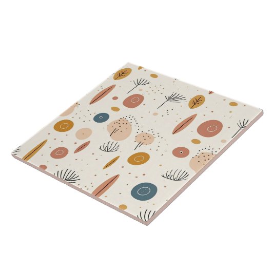 Abstract Boho Retro Modern Collectie Tegeltje (Zijkant)