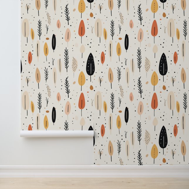 Abstract Boho Retro Trendy Collectie Behang (Applicatie)