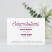 Abstract Boho Roze Waterverf Accommodatiekaart Informatiekaartje (Staand voorkant)