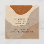 Abstract Boho Terracotta Sand Candle Maker Vierkante Visitekaartje (Achterkant)