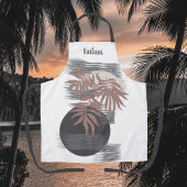 Abstract Boho Tropisch Stijl Gepersonaliseerd Scho Schort