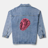Abstract Boho Verfblob Met Wilde Bloemen Denim Jacket (Achterkant)
