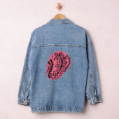 Abstract Boho Verfblob Met Wilde Bloemen Denim Jacket (Hangar)