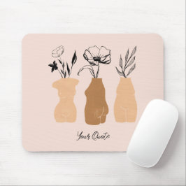Abstract Boho Vrouwen Illustratie , Aardetinten Muismat