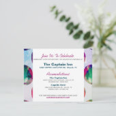 Abstract Boho Waterverf Roze Trouwinformatie Informatiekaartje (Staand voorkant)