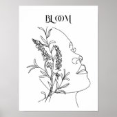 Abstract Boho Woman Illustration Poster (Voorkant)