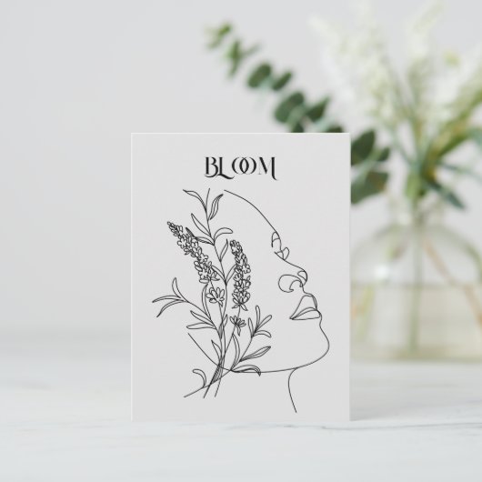 Abstract Boho Woman Illustration Poster Briefkaart (Staand voorkant)