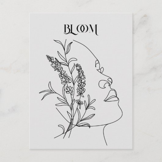 Abstract Boho Woman Illustration Poster Briefkaart (Voorkant)