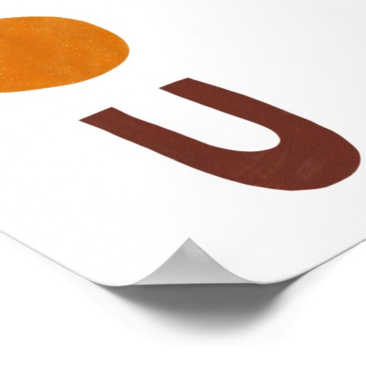 Abstract Boho Yellow And Red Shapes Poster (Hoek)