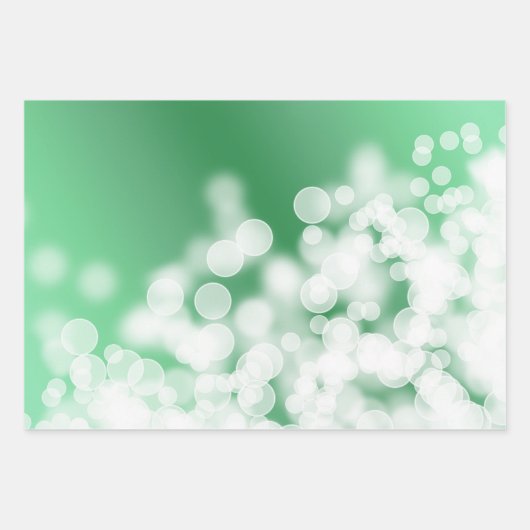 Abstract Bokeh Green Ggloing Patroon Inpakpapier Vel (Voorkant)