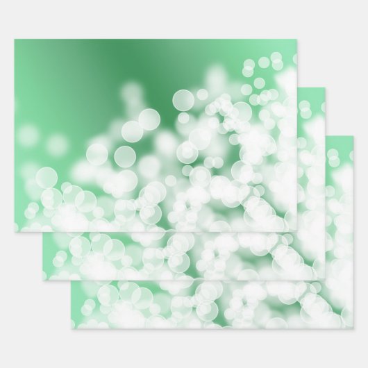 Abstract Bokeh Green Ggloing Patroon Inpakpapier Vel (Set)