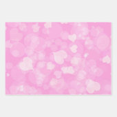 Abstract Bokeh Pink Hearts Love Patroon Inpakpapier Vel (Voorkant 2)