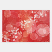 Abstract Bokeh Red Hearts Love Patroon Inpakpapier Vel (Voorkant 3)