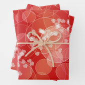 Abstract Bokeh Red Hearts Love Patroon Inpakpapier Vel (In situ)