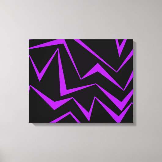 Abstract, bold, vibrant geometric zigzag pattern canvas afdruk (Voorkant)